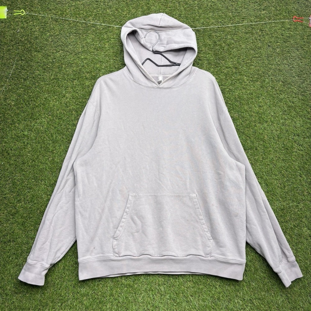 Skims Hoodie Womens Large Lavender Fleece Pullover Sweatshirt Kangaroo Pocket